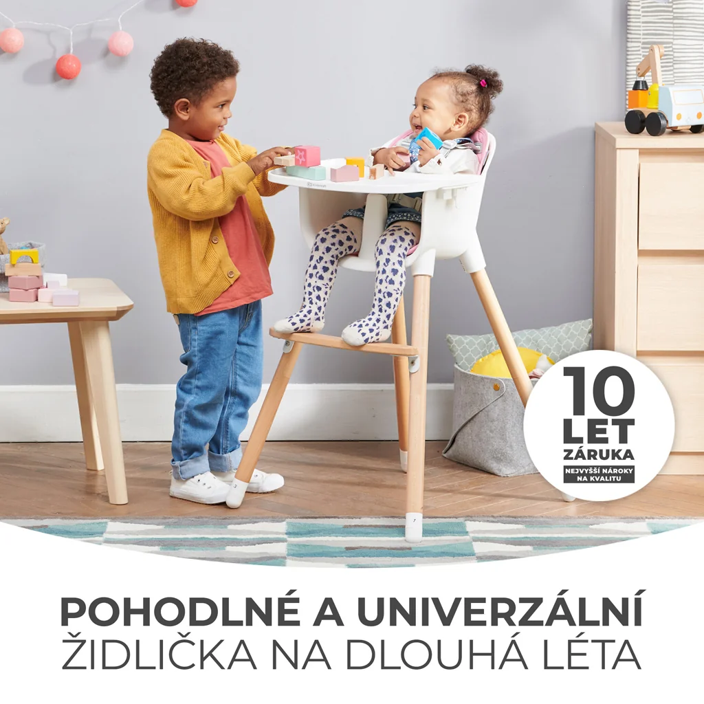 KINDERKRAFT Stolička jedálenská Sienna pink 1×1 ks, jedálenská stolička