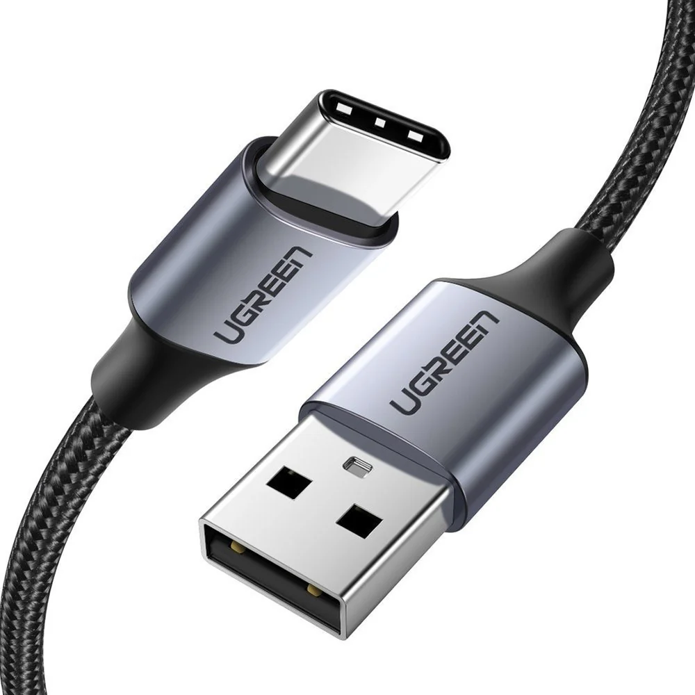 Ugreen US288 kábel USB / USB-C QC 3.0 3A 2m, sivý 