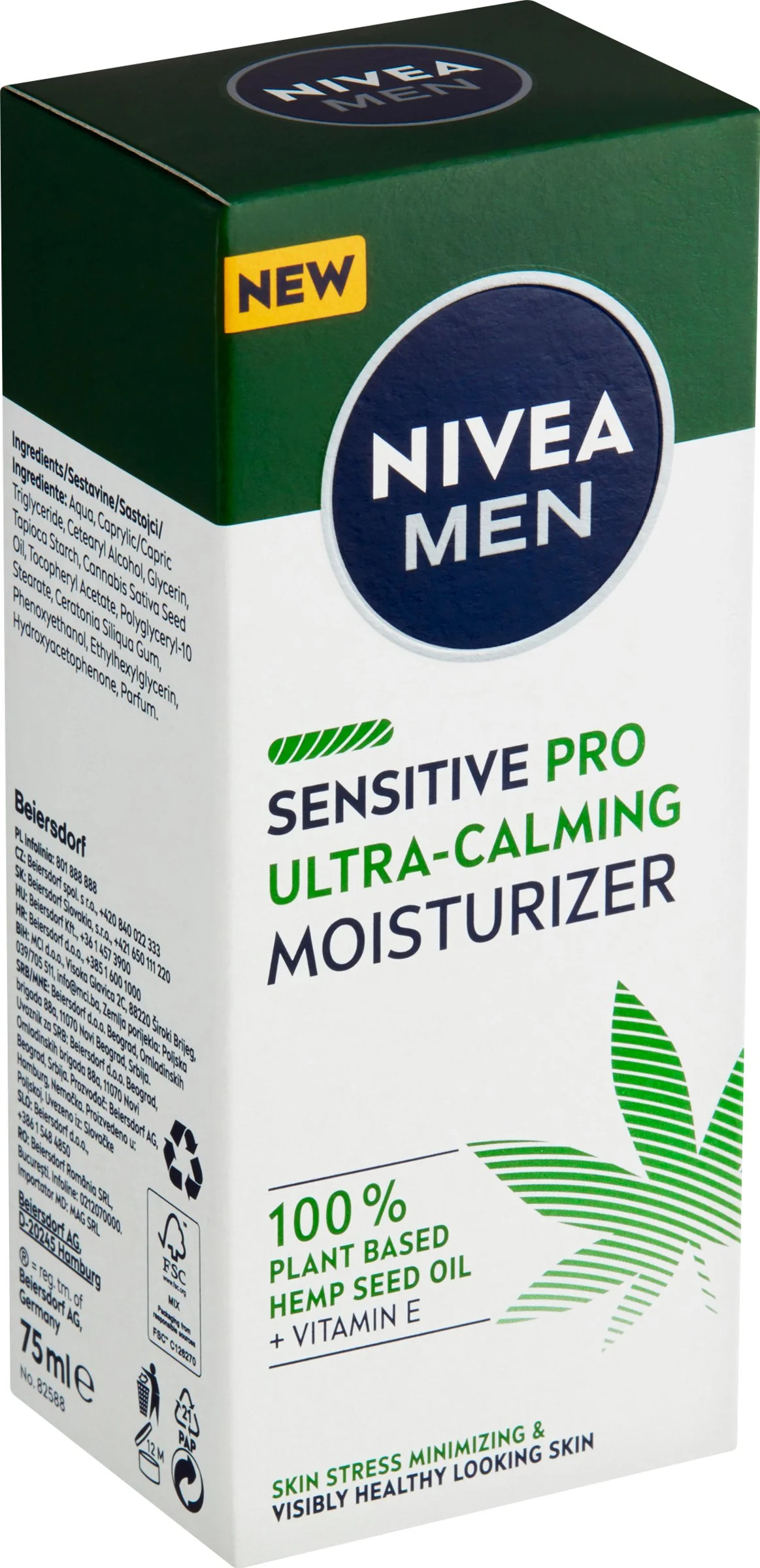 Nivea Men Pleťový krém Sensitive Hemp 1×1 ks, pleťový krém