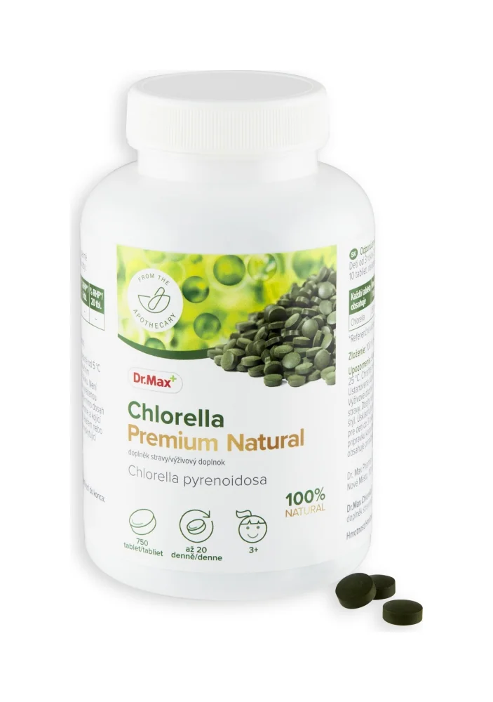 Dr. Max Chlorella Premium Natural 1×750 tbl, výživový doplnok