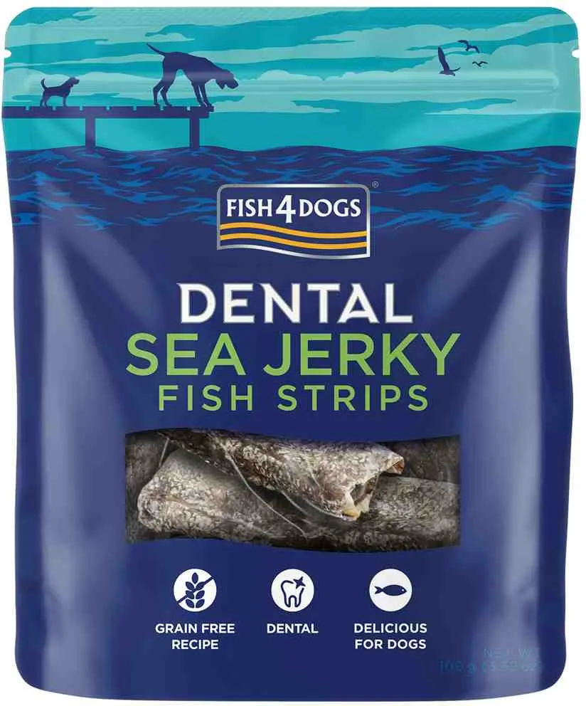 FISH4DOGS Dentálne pamlsky pre psy morská ryba - prúžky 100g 1×100 g, dentálne pamlsky pre psy