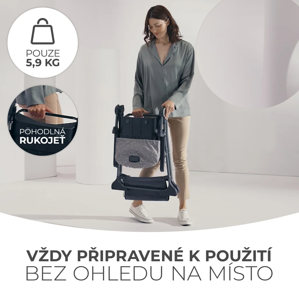 KINDERKRAFT Stolička jedálenská Foldee Pink 1×1 ks, jedálenská stolička