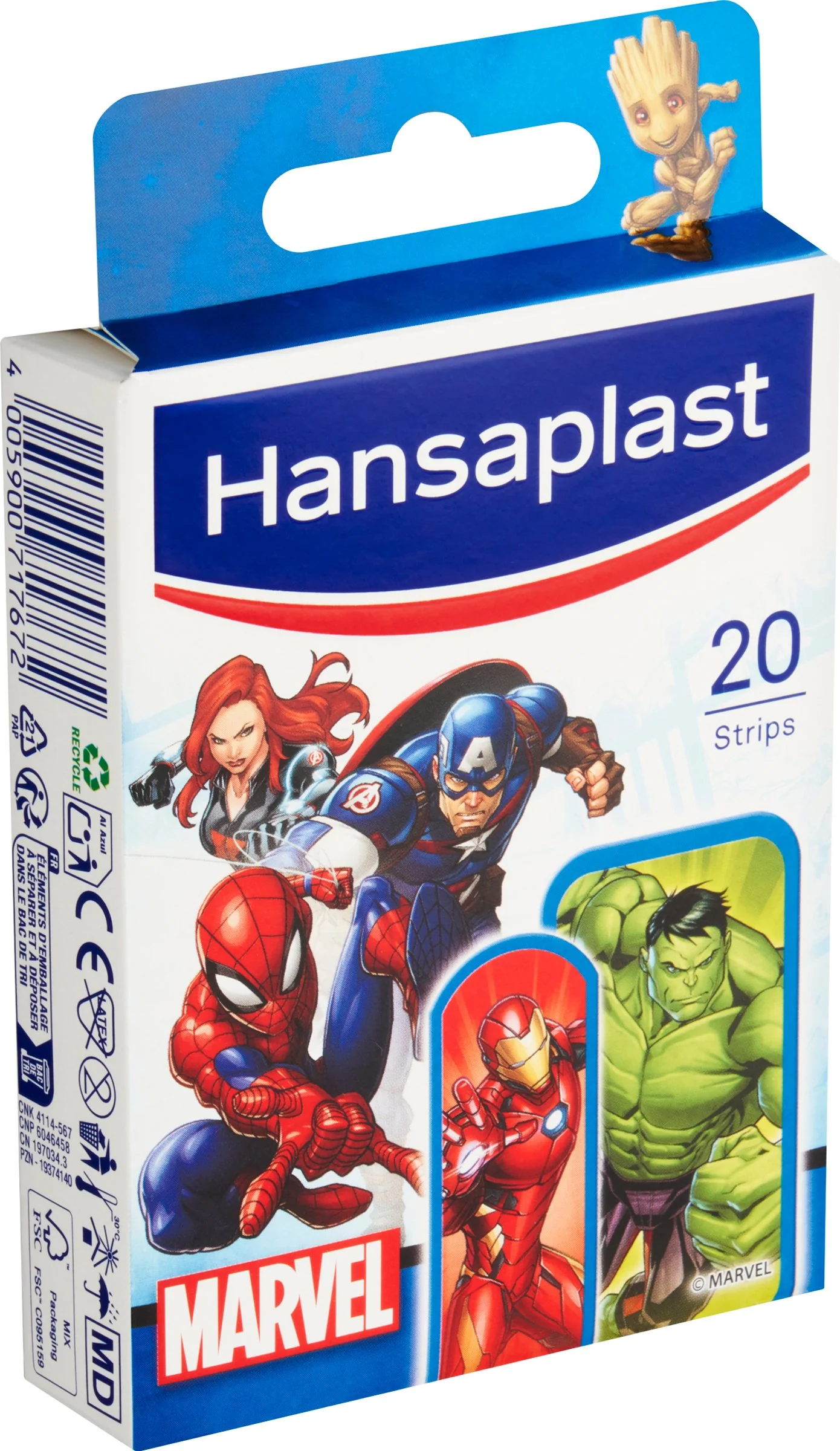 Hansaplast MARVEL 1×20 ks, náplasť s detským motívom