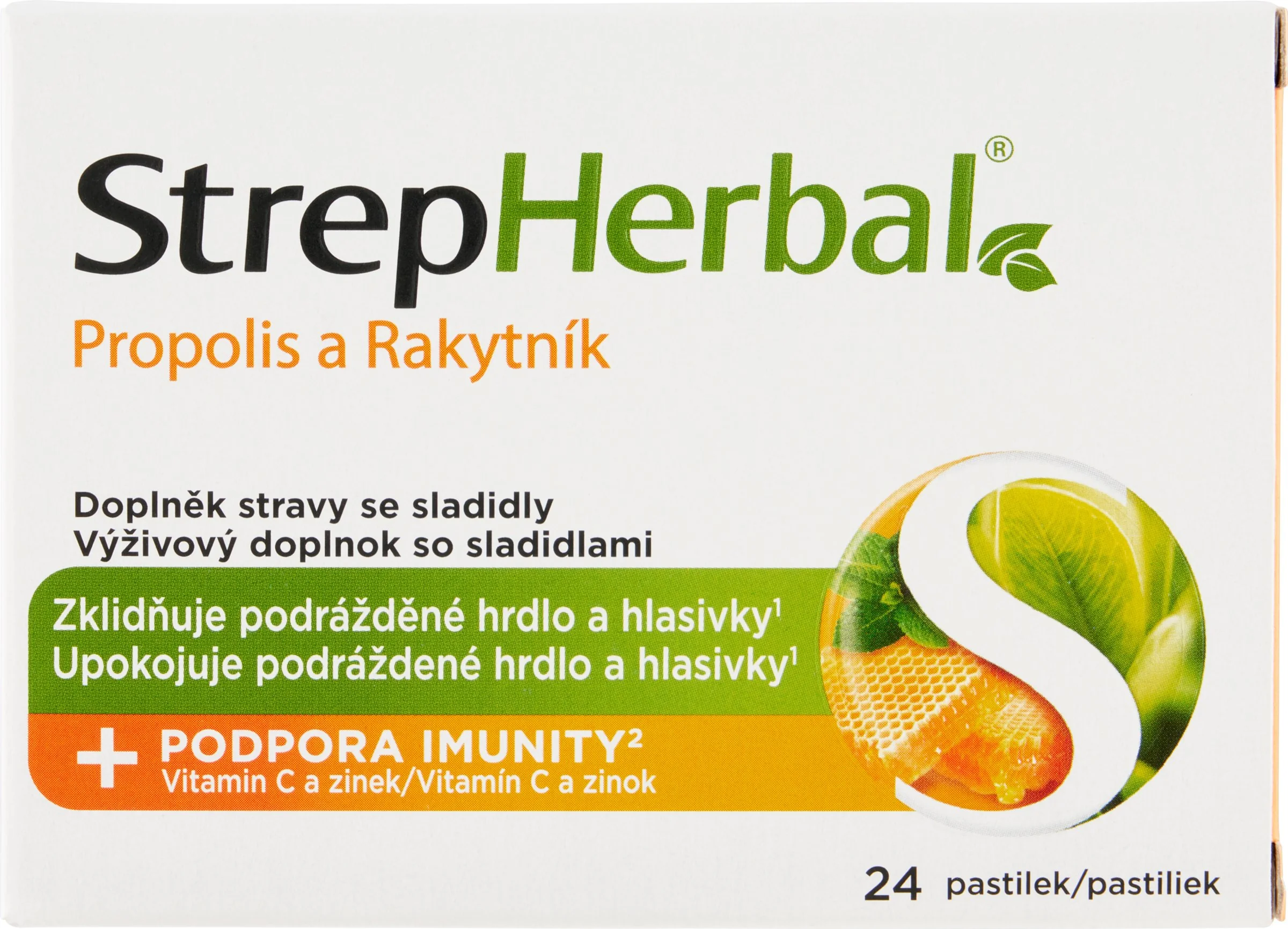 StrepHerbal Propolis a Rakytník 1×24 ks