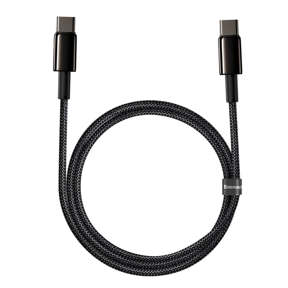 Baseus Data kábel USB-C / USB-C PD QC 100W 5A 1m, čierny 