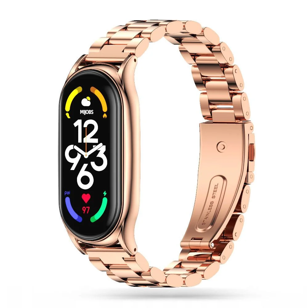 Tech-Protect Stainless remienok na Xiaomi Mi Band 7 rose gold