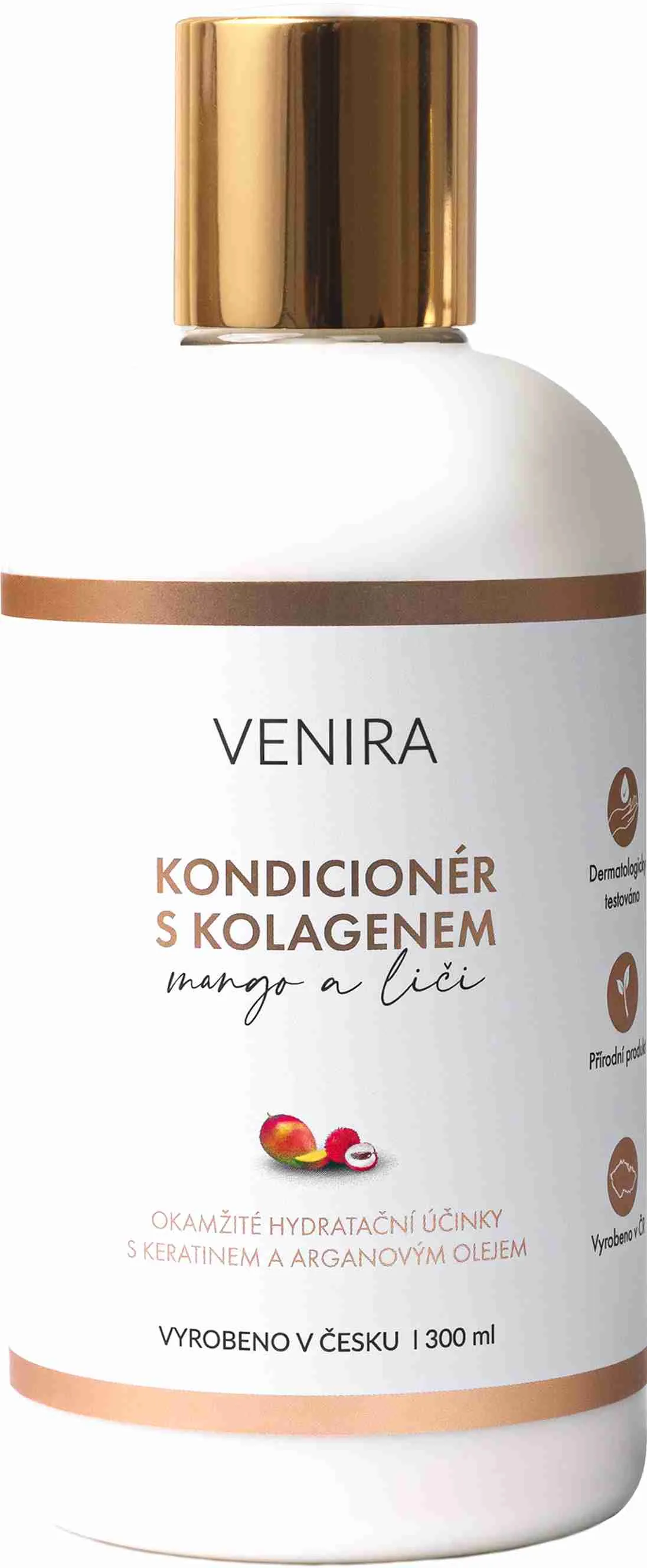 VENIRA Kondicionér s kolagénom mango-liči 1×300 ml, kondicionér s kolagénom