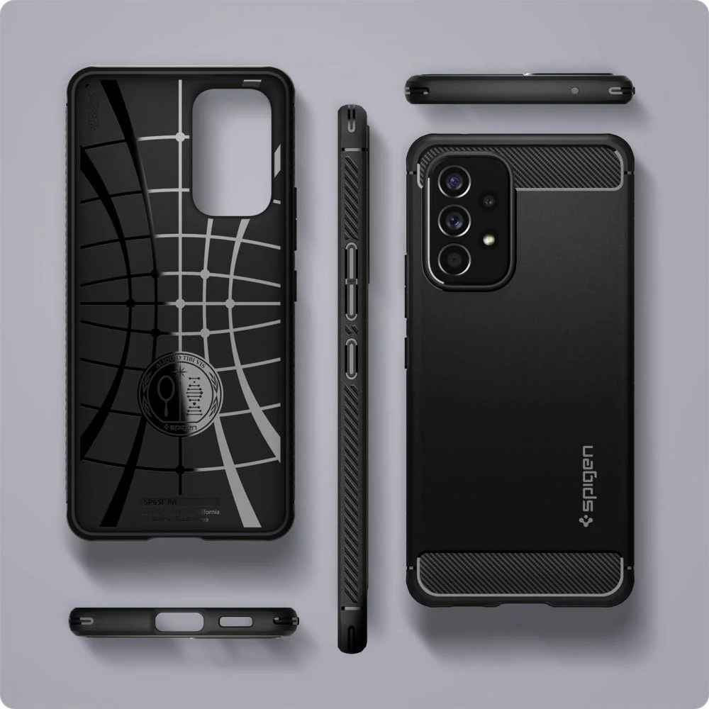 Spigen Rugged Armor silikónový kryt na Samsung Galaxy A53 5G, čierny 