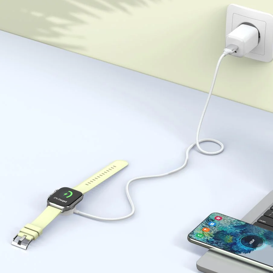 Tech-Protect MC02 magnetická nabíjačka na Apple Watch USB 1m, biela 