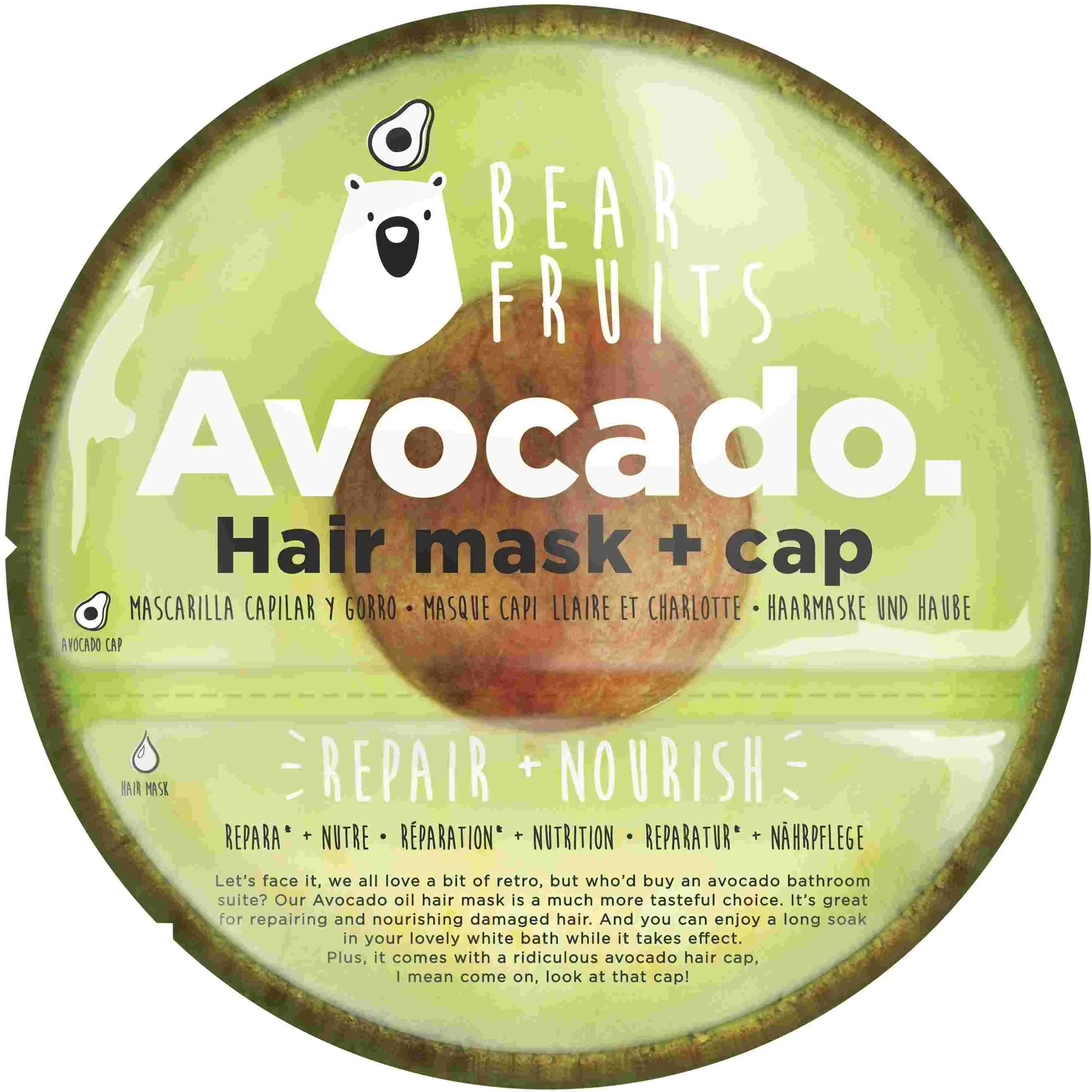 Bear Fruits Maska 20ml Avocado 1×20ml, mask na vlasy