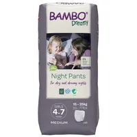 BAMBO Dreamy Night Pants Nohavičky plienkové jednorazové Girls 4-7 rokov (15-35 kg) 10 ks