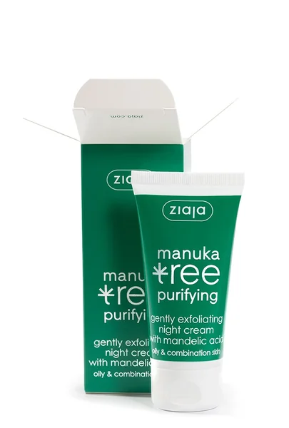 Ziaja Manuka - nočný krém exfoliačný pre mastnú a zmiešanú pleť 12+