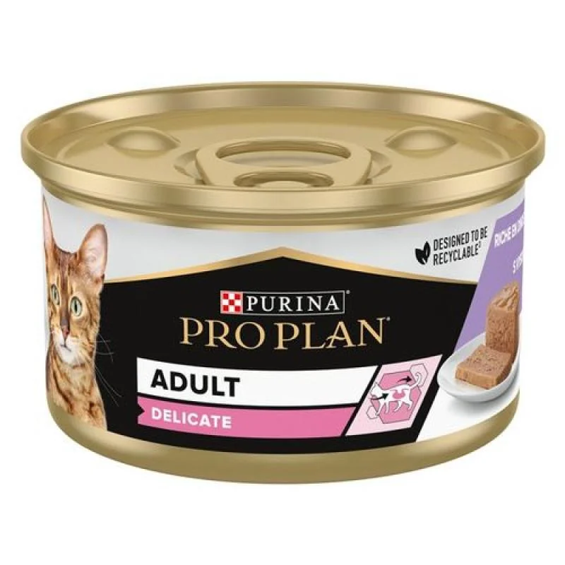 PRO PLAN CAT DELICATE morka v paštéte 85g konzerva pre mačky