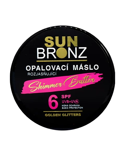 VIVACO Rozjasňujúce opaľovacie maslo SPF 6 s glitrami