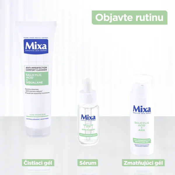 Mixa zmatňujúci krém 1×50 ml, zmatňujúci krém