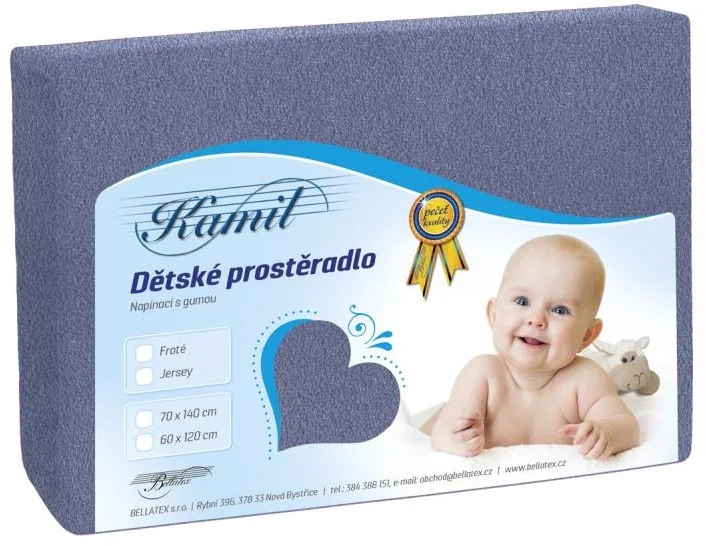 Detské prestieradlo JERSEY 70x140 044 šedá J2