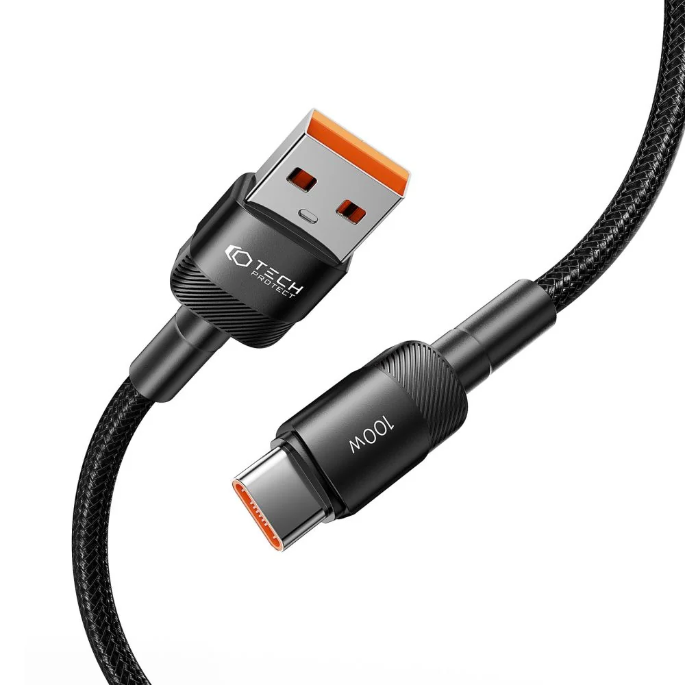 Tech-Protect Ultraboost Evo kábel USB / USB-C 100W 5A 25cm, čierny 