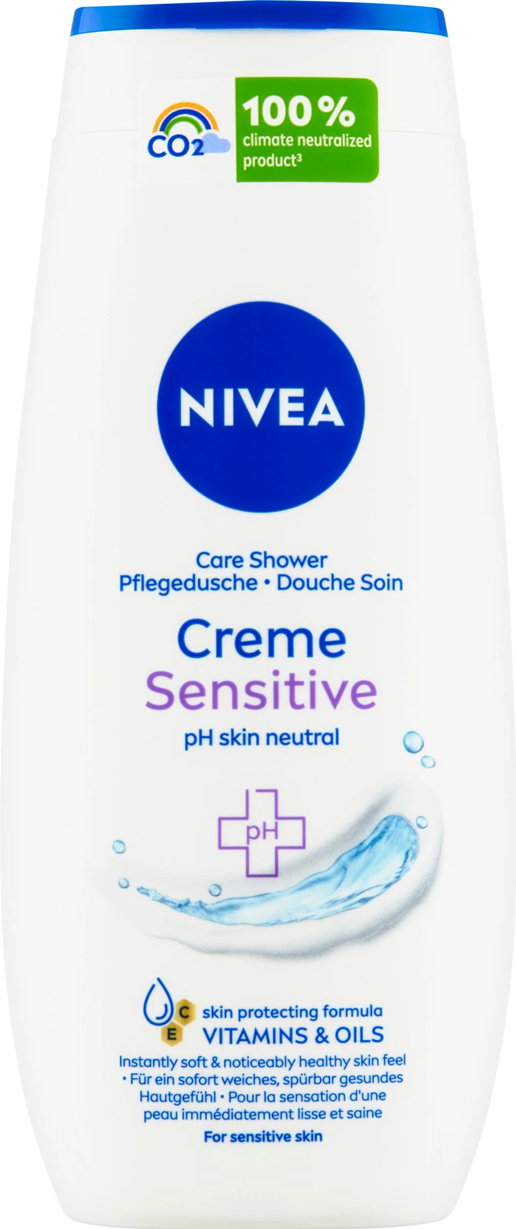 NIVEA Sprchovací gél Creme Sensitive 250ml 1×250 ml, hydratuje pokožku