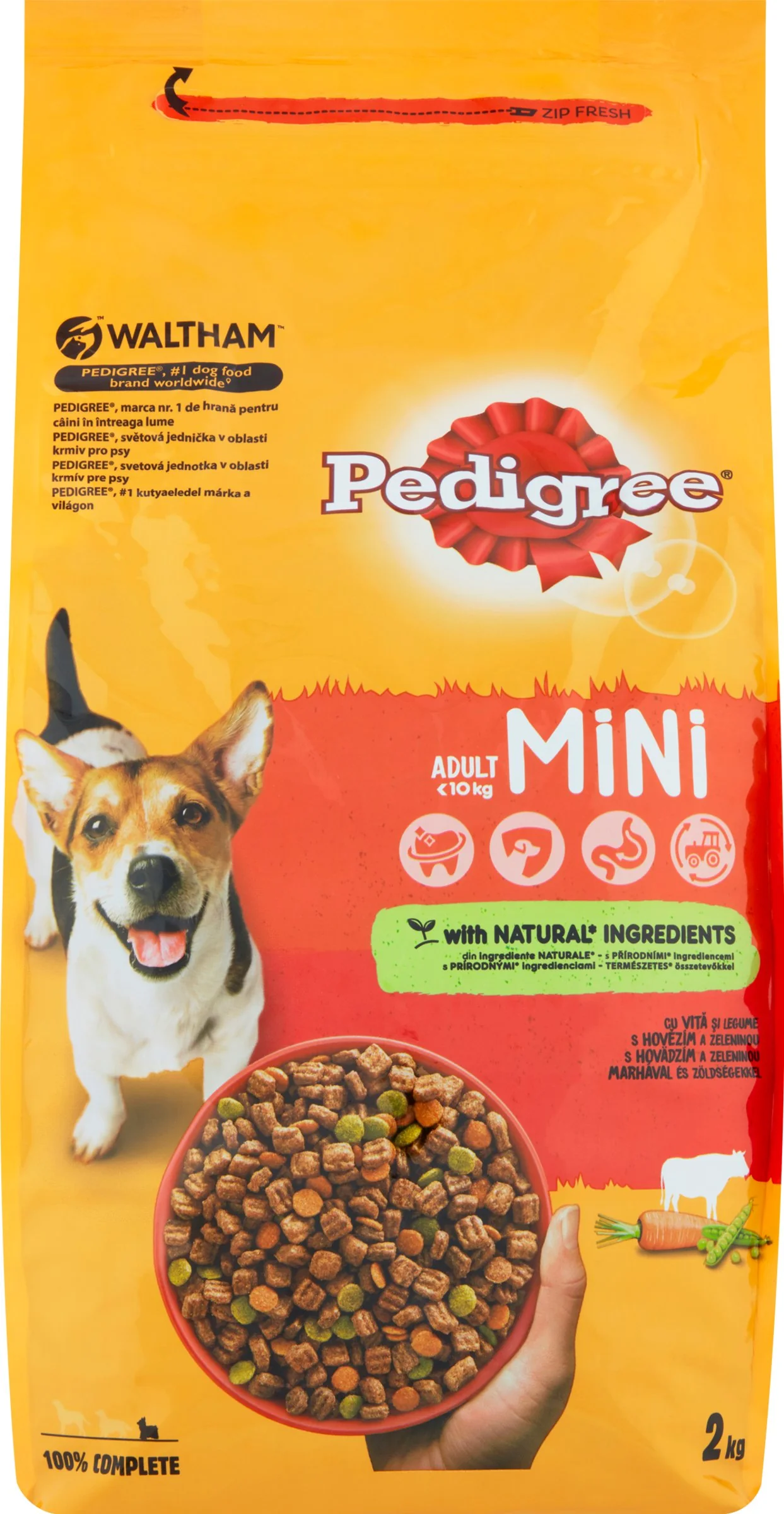 PEDIGREE Granule Mini s hovädzím a zeleninou 2kg 1×2 kg, granule pre psy