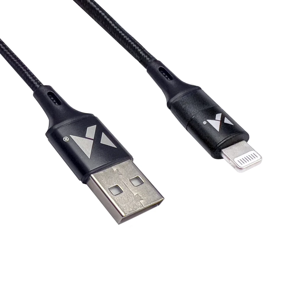 MG kábel USB / Lightning 2.4A 2m, čierny 