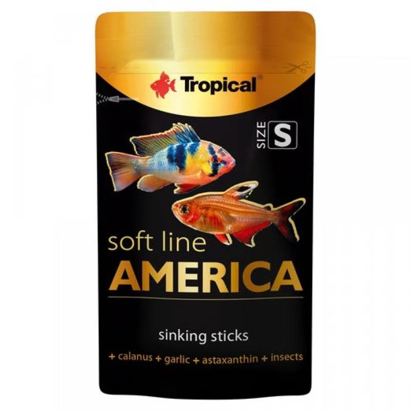 TROPICAL America S 10g krmivo pre mäsožravé ryby zo severnej a južnej Ameriky 