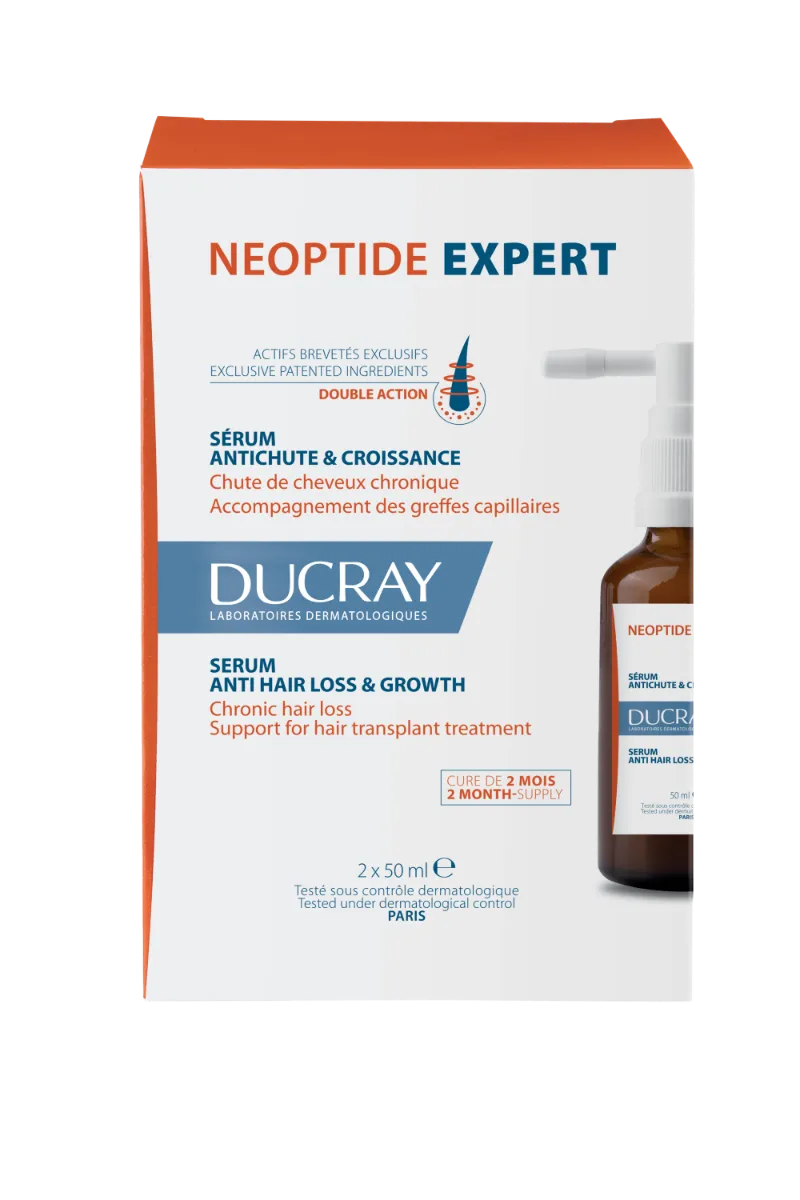 DUCRAY Neoptide EXPERT Sérum proti vypadávaniu & na rast vlasov 2×50 ml, sérum proti vypadávaniu vlasov