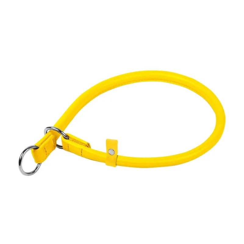 Okrúhly sťahovací žltý obojok, Obvod krku: 30 cm, širka: 6 mm 
