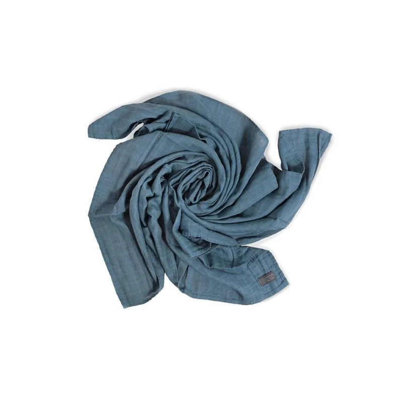 VINTER & BLOOM - Deka Single Muslin Organic Storm Blue 