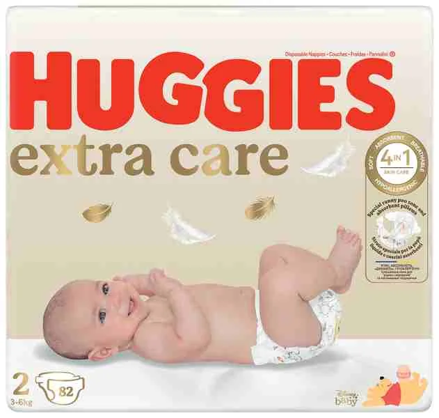 HUGGIES plienky Extra Care 2 82 ks