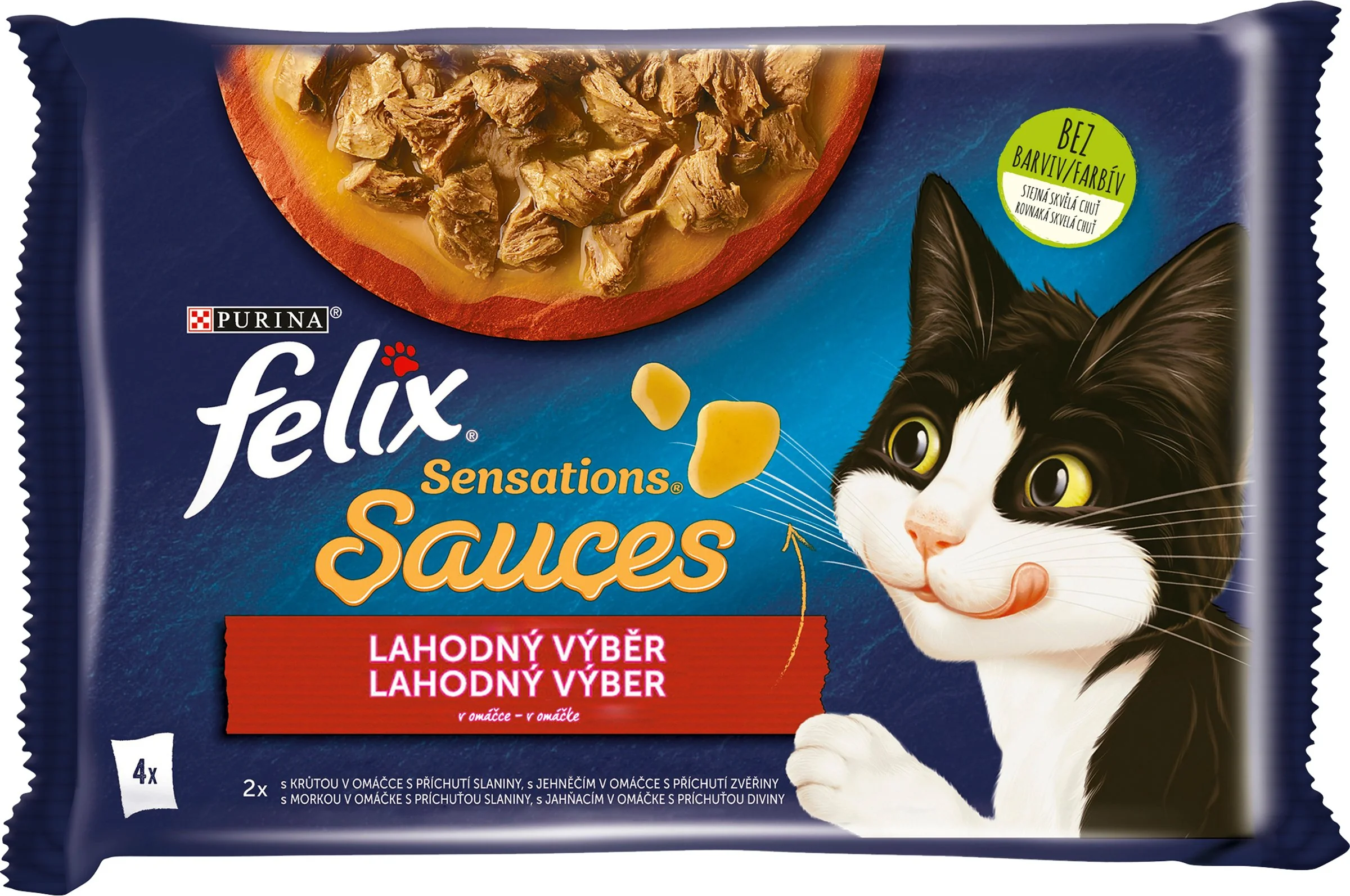 FELIX Sensations Sauces Multipack 12(4x85g) morka/jahňacie v och. om