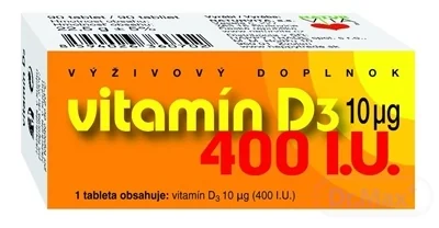 NATURVITA VITAMÍN D3  10 μg (400 I.U.)