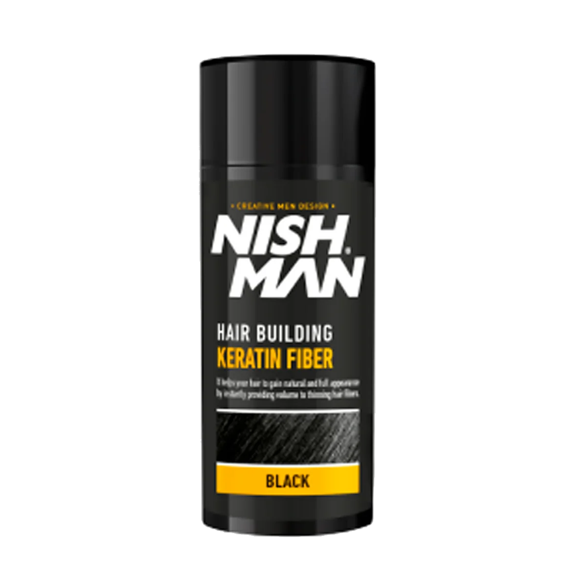 Keratínové vlákno na stavbu vlasov čierná Nishman Hair Building Keratin Fiber Black 21g