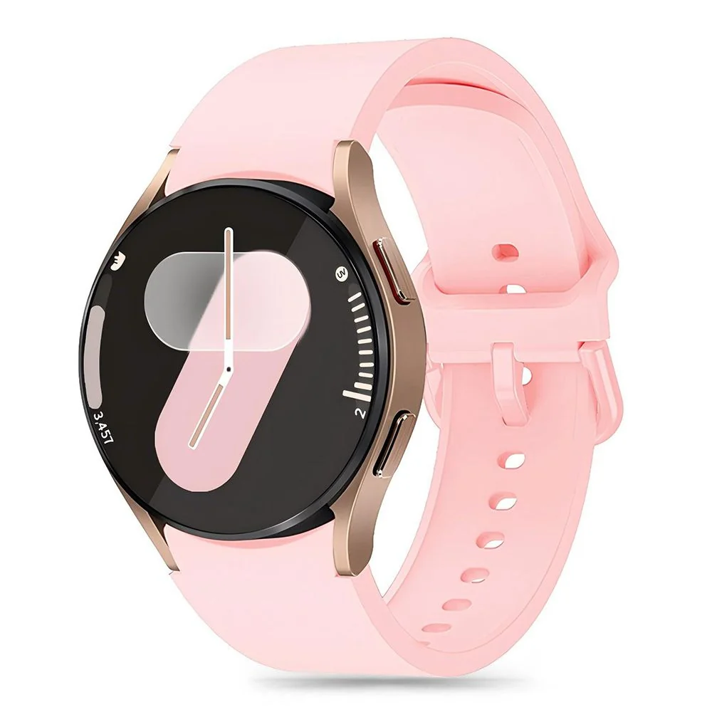 Tech-Protect Silicone remienok na Samsung Galaxy Watch 4 / 5 / 5 Pro / 6 / 7 / FE, baby pink