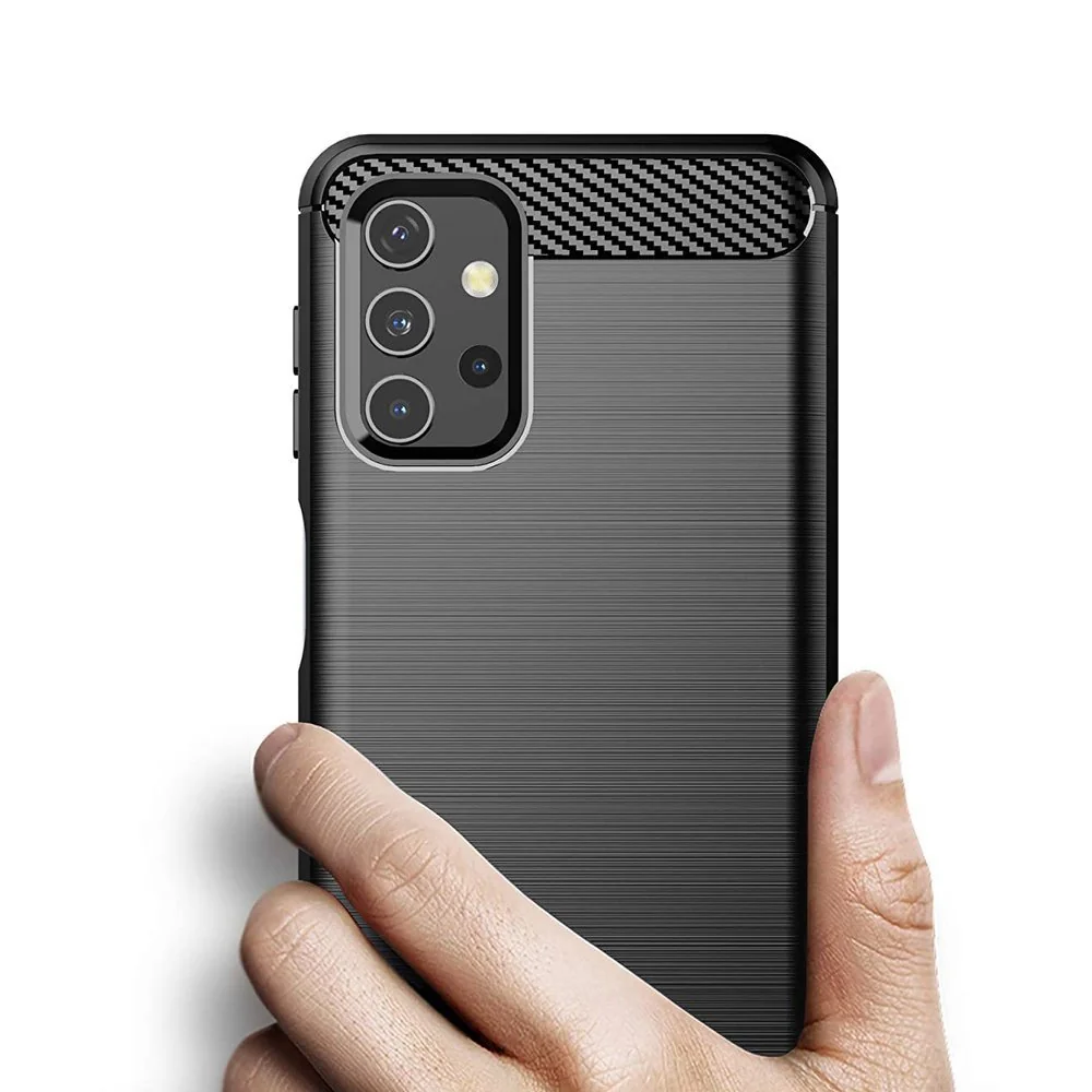 MG Carbon Case Flexible silikónový kryt na Samsung Galaxy A32 5G, čierny ny