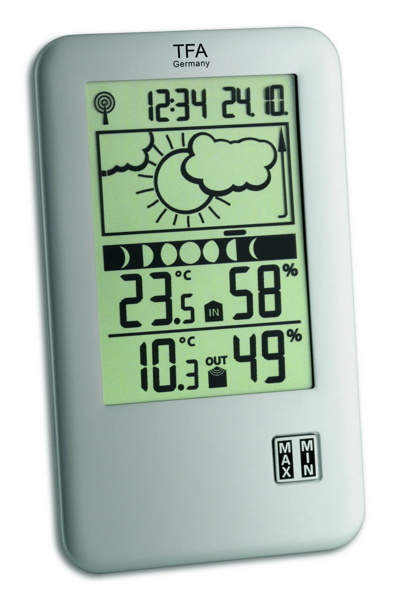 35.1109.IT TFA NEO PLUS Bezdrôtová meteostanica, strieborná