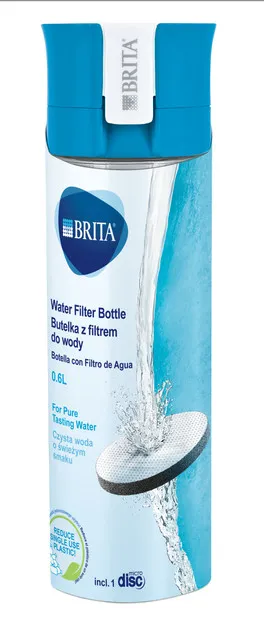 BRITA Fill&Go Vital filtračná fľaša na vodu 0,6l modrá 1x1 ks, filtračná fľaša