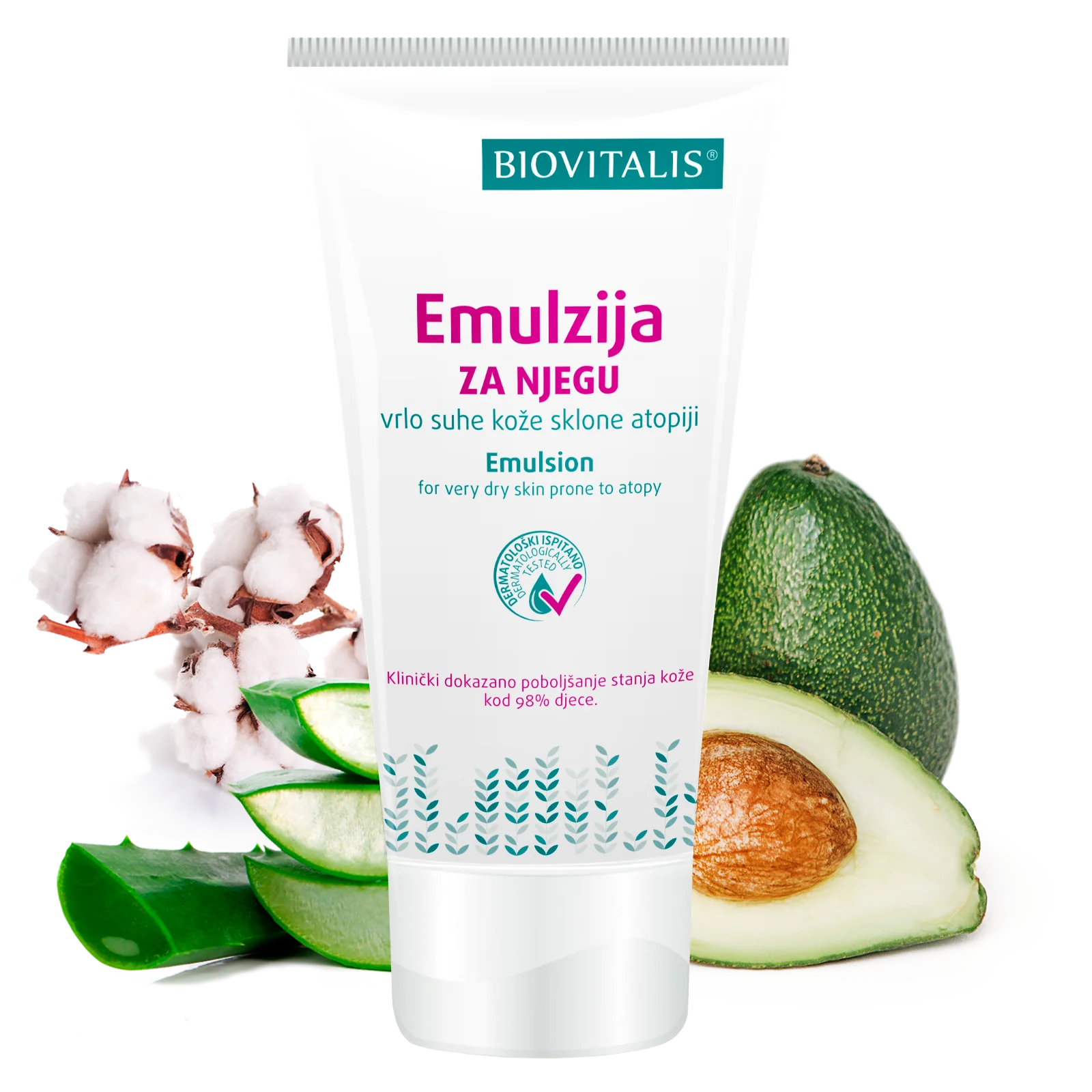 BIOVITALIS® Emulzia pre starostlivosť o veľmi suchú pokožku so sklonom k atopii 1×150 ml, emulzia