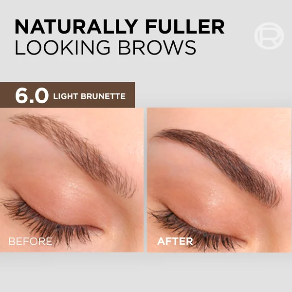 L'Oréal Paris Brow Color 6.0 Light Brunette semi-permanentná farba na obočie 1×1ks, farba na obočie