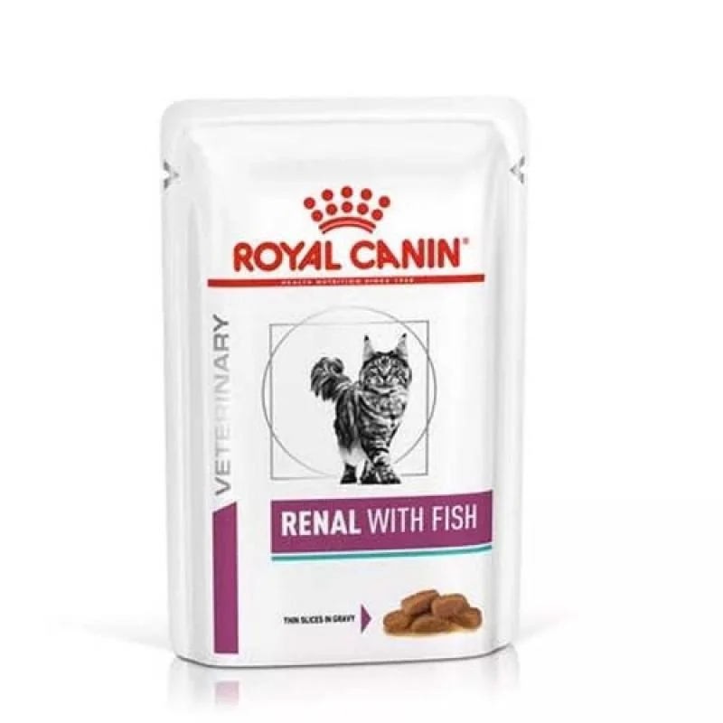 ROYAL CANIN VHN CAT RENAL FISH kapsička 85g vlhké krmivo pre mačky s rybacím mäsom pre mačky pri chronickom ochorení obličiek