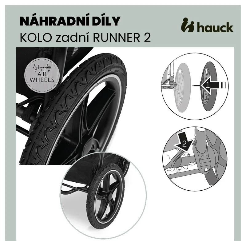 HAUCK - KOLO ZADNÉ Runner 2 Black