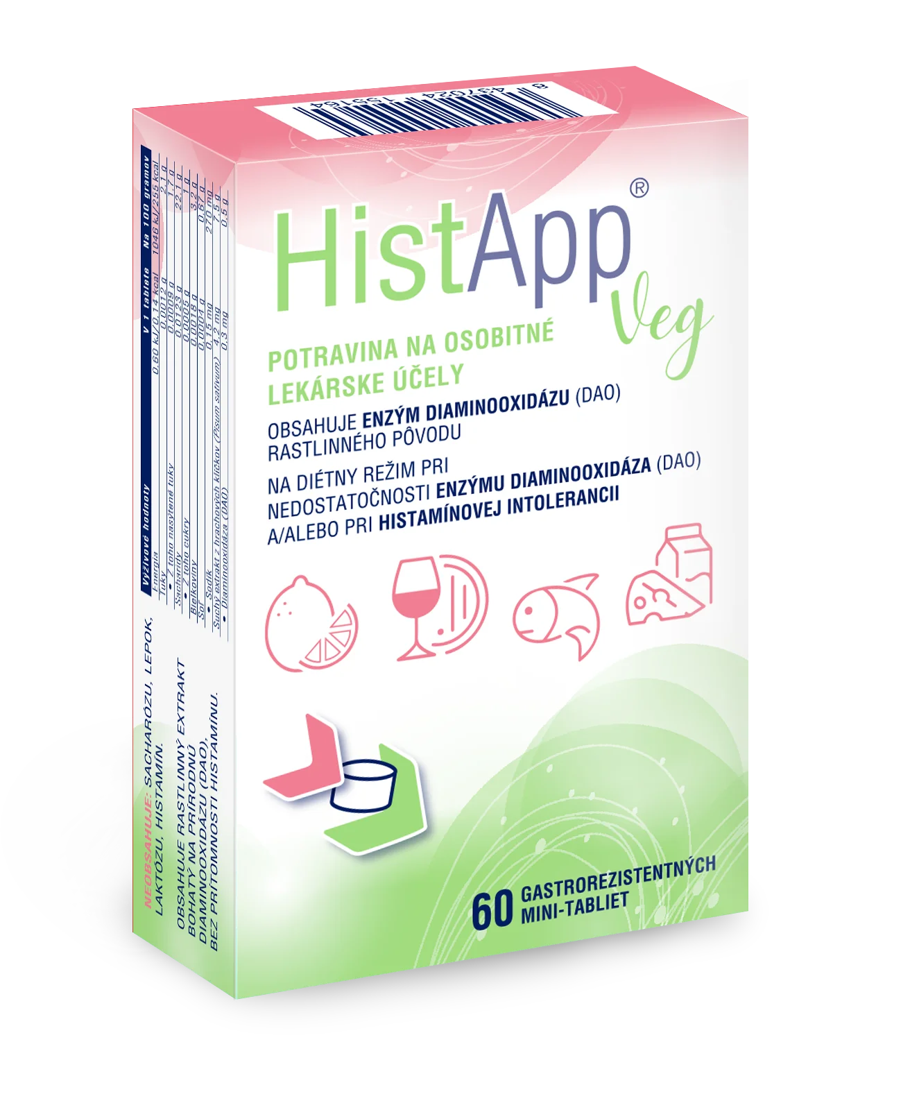 HistApp® Veg 1×60 tbl, potravina na osobitné lekárske účely