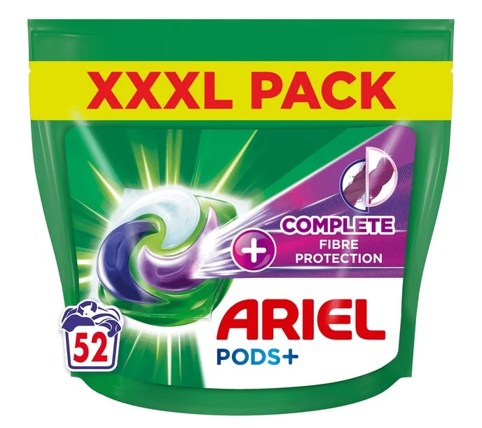 Ariel All-in-1 PODS Complete fiber protection, Gélové Kapsuly Na Pranie, 52 Praní