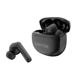 Canyon TWS-8, True Wireless Bluetooth slúchadlá do uší, nabíjacia stanica v kazete, čierne 1×1 ks, slúchadlá