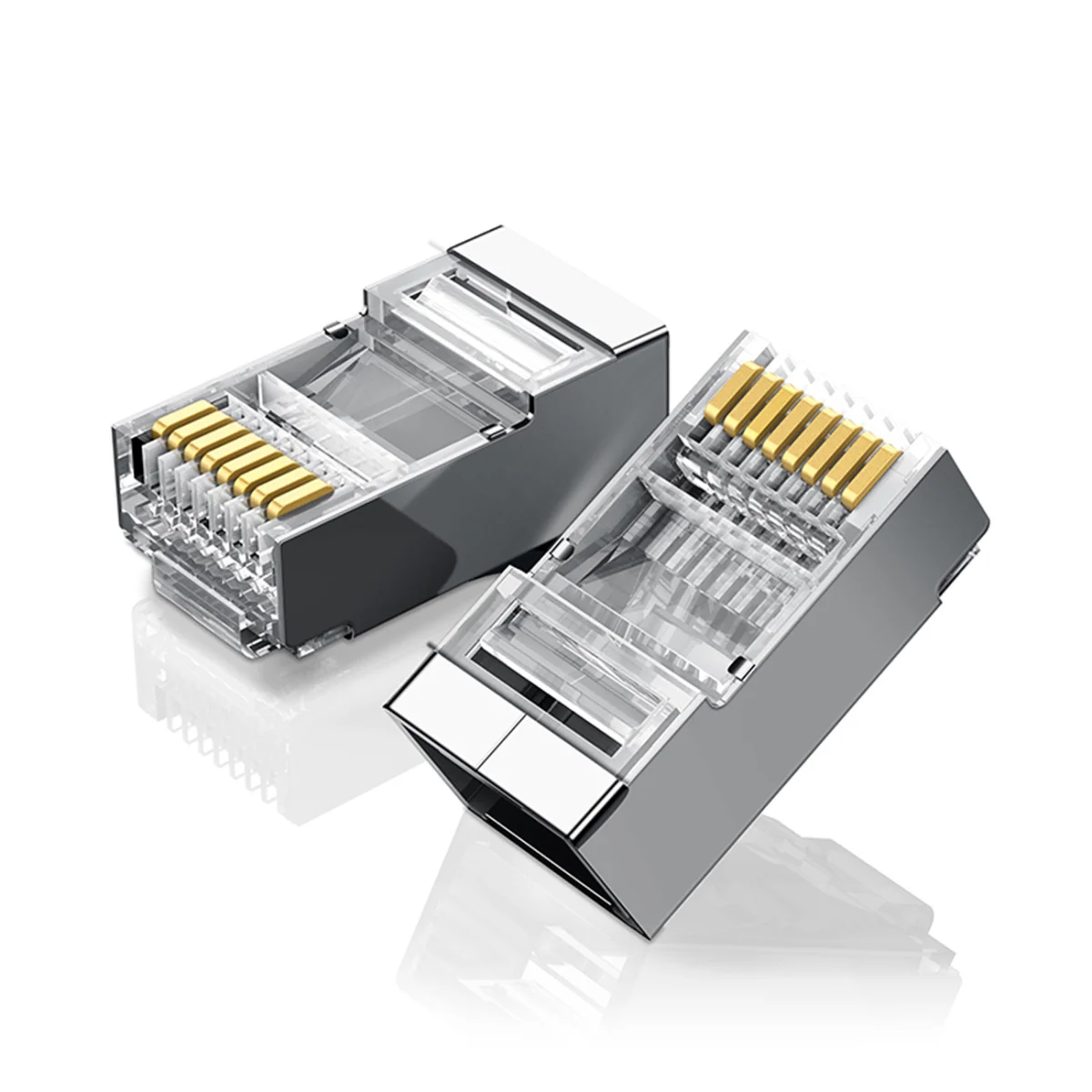 Ugreen NW111 10x konektor RJ45 8P8C Cat6 UTP, strieborné 