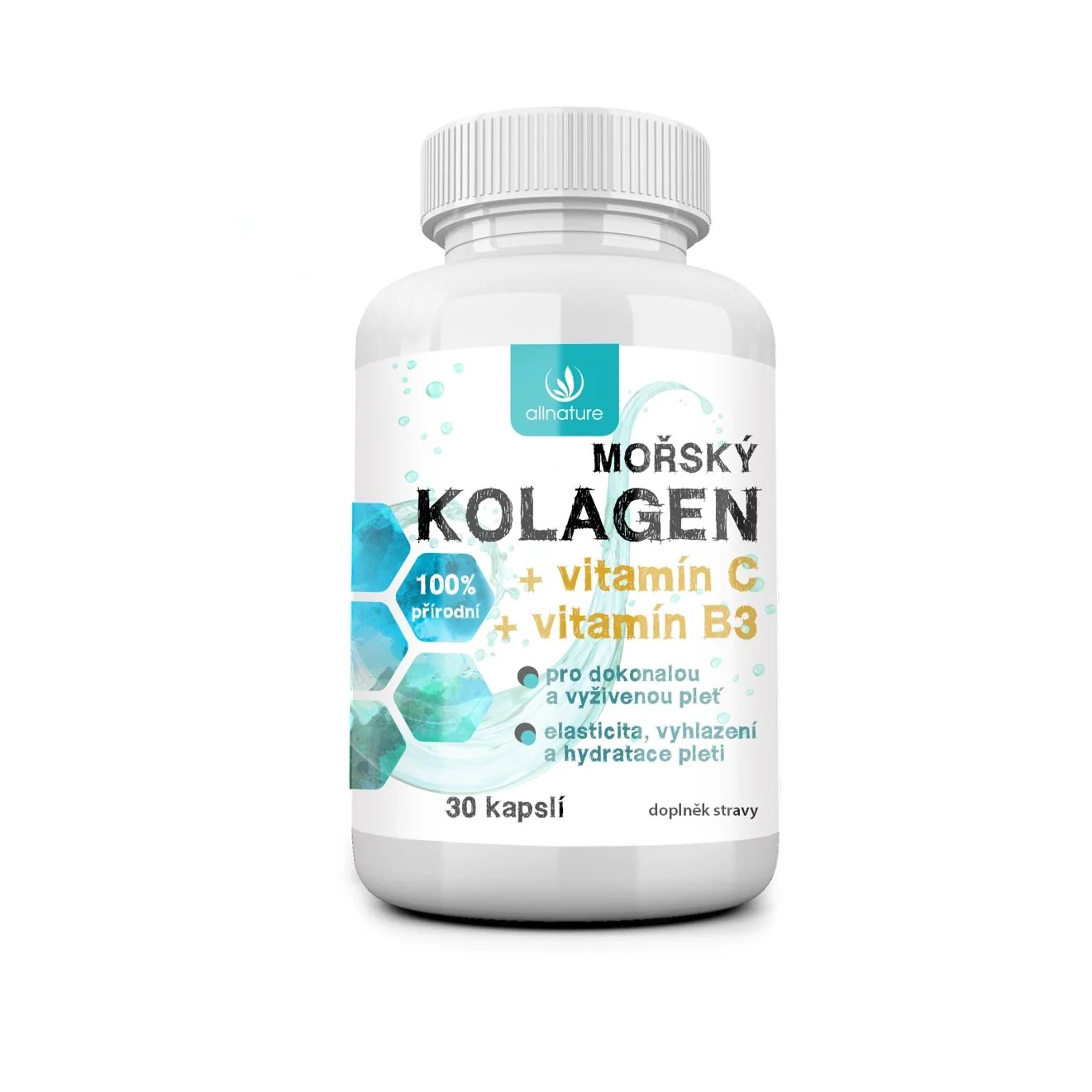 Allnature Morsky Kolagen + Vit. C + Vit B3