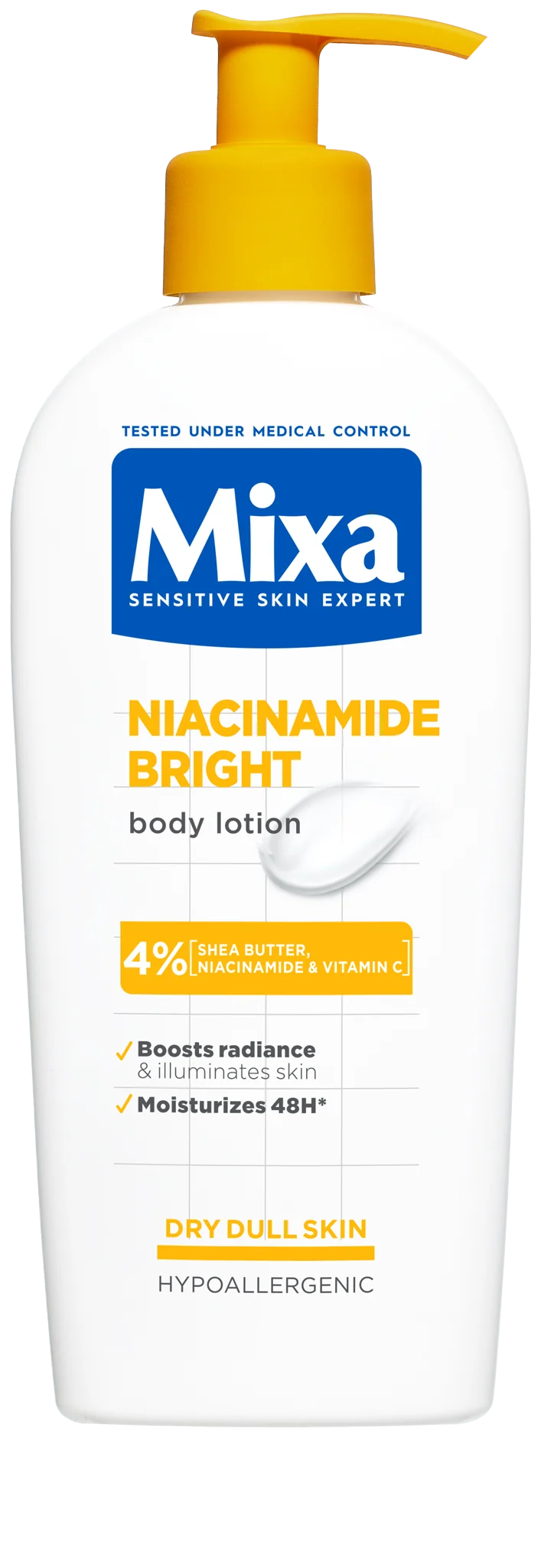 Mixa Niacinamide Bright telové mlieko