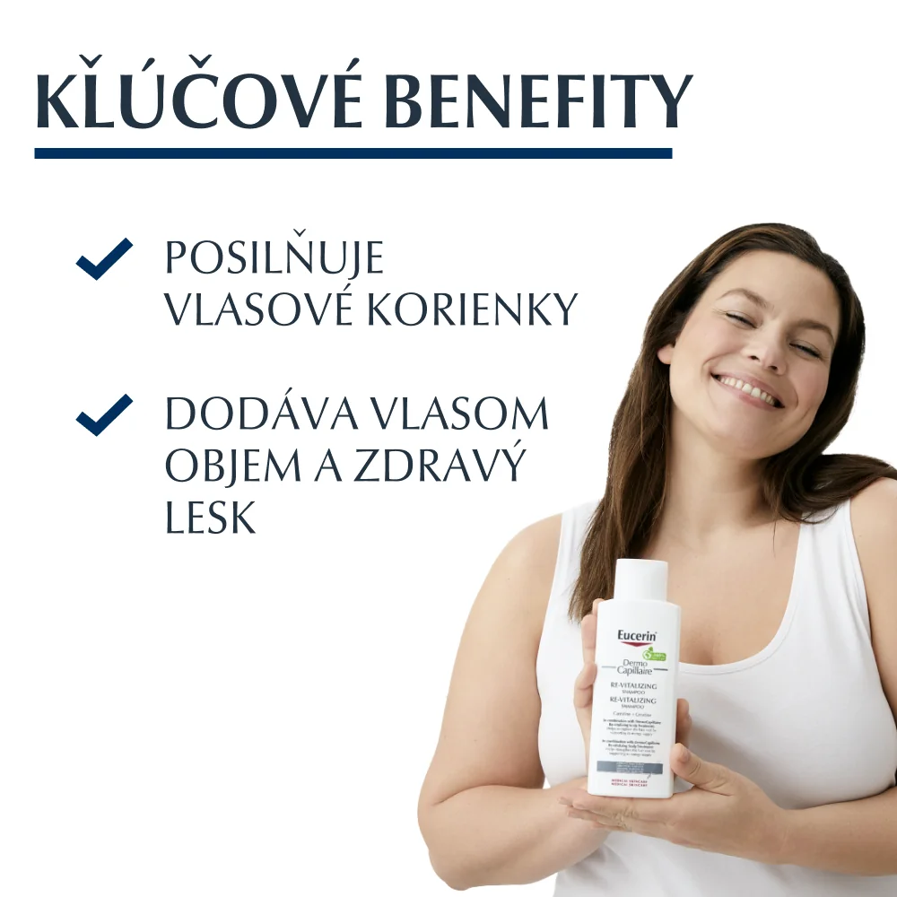 Eucerin DermoCapillaire proti vypadávaniu vlasov 1×250 ml, šampón (re-vitalizing)