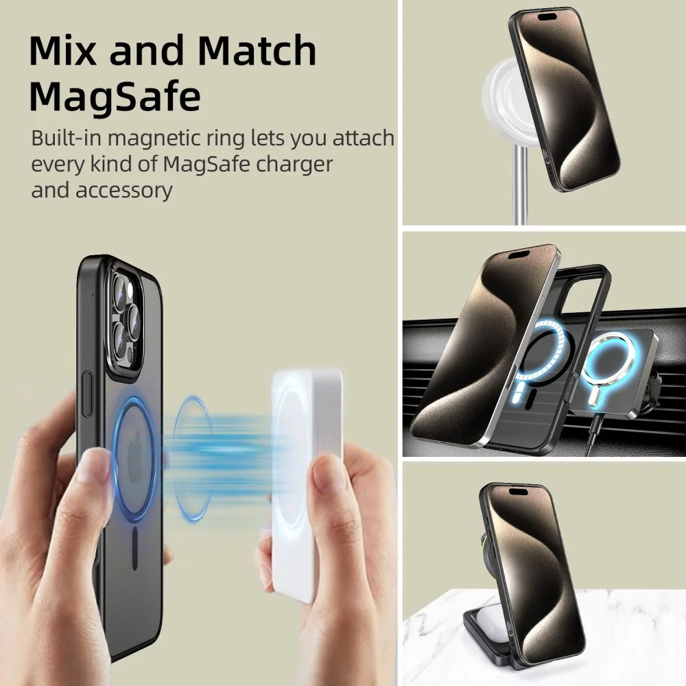 Tech-Protect MagEdge MagSafe kryt na iPhone 16 Pro, čierny 