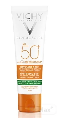 VICHY Capital Soleil Zmatňujúci ochranný krém 3v1
SPF 50+ 50 ml