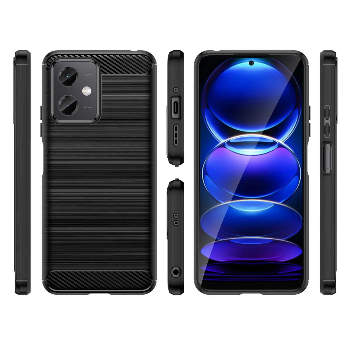 MG Carbon kryt na Xiaomi Poco X5 5G / Redmi Note 12 5G čierny